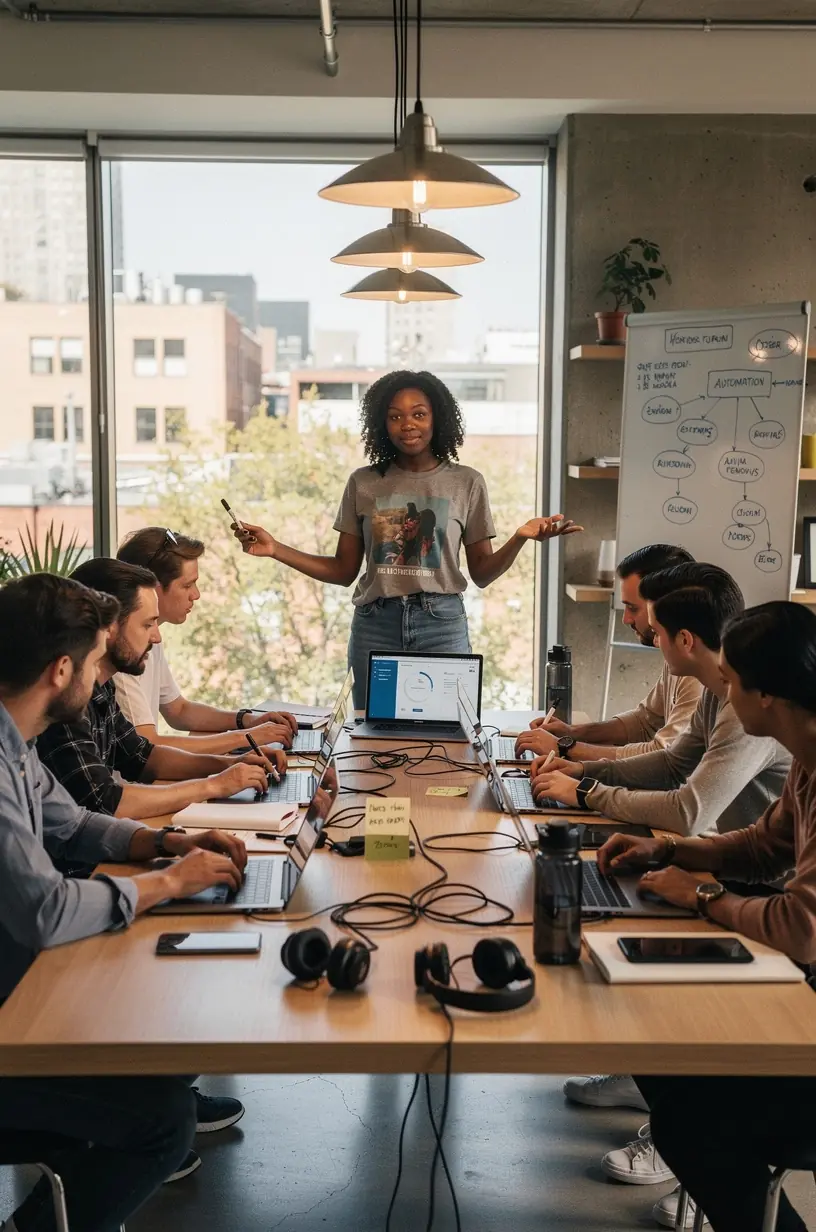 Professional team collaboration